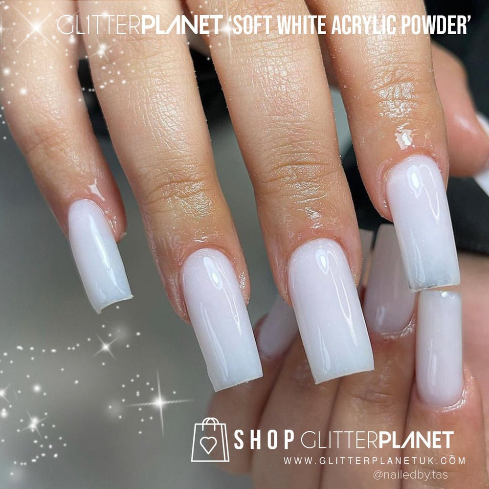 Soft White Core Acrylic Nail Powder 165g - Glitter Planet