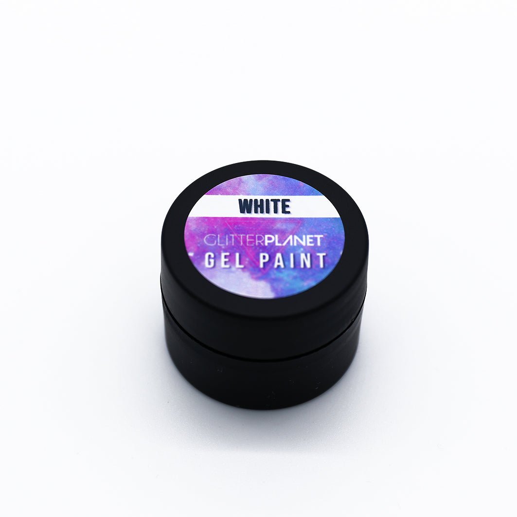 White Gel Paint - No Wipe 8ml - Glitter Planet
