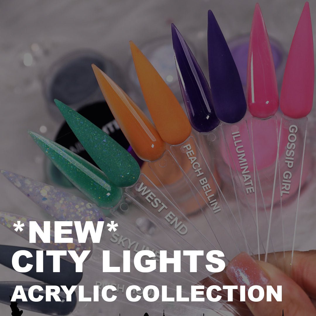 NEW City Lights 6pc SUMMER Acrylic Collection - Glitter Planet