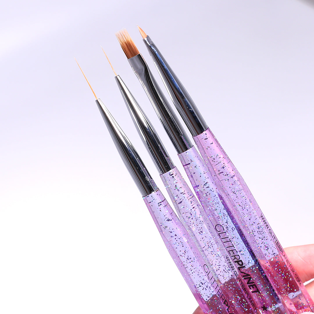 Space Babe 4 pcs Nail Art Brush Bundle