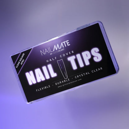 504pcs Long SQUARE Clear Apex Nail Tips