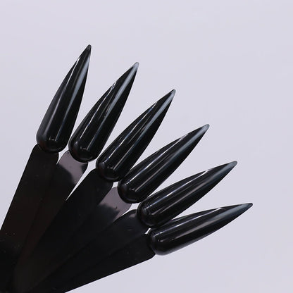 50pcs Black Stiletto Swatch Sticks