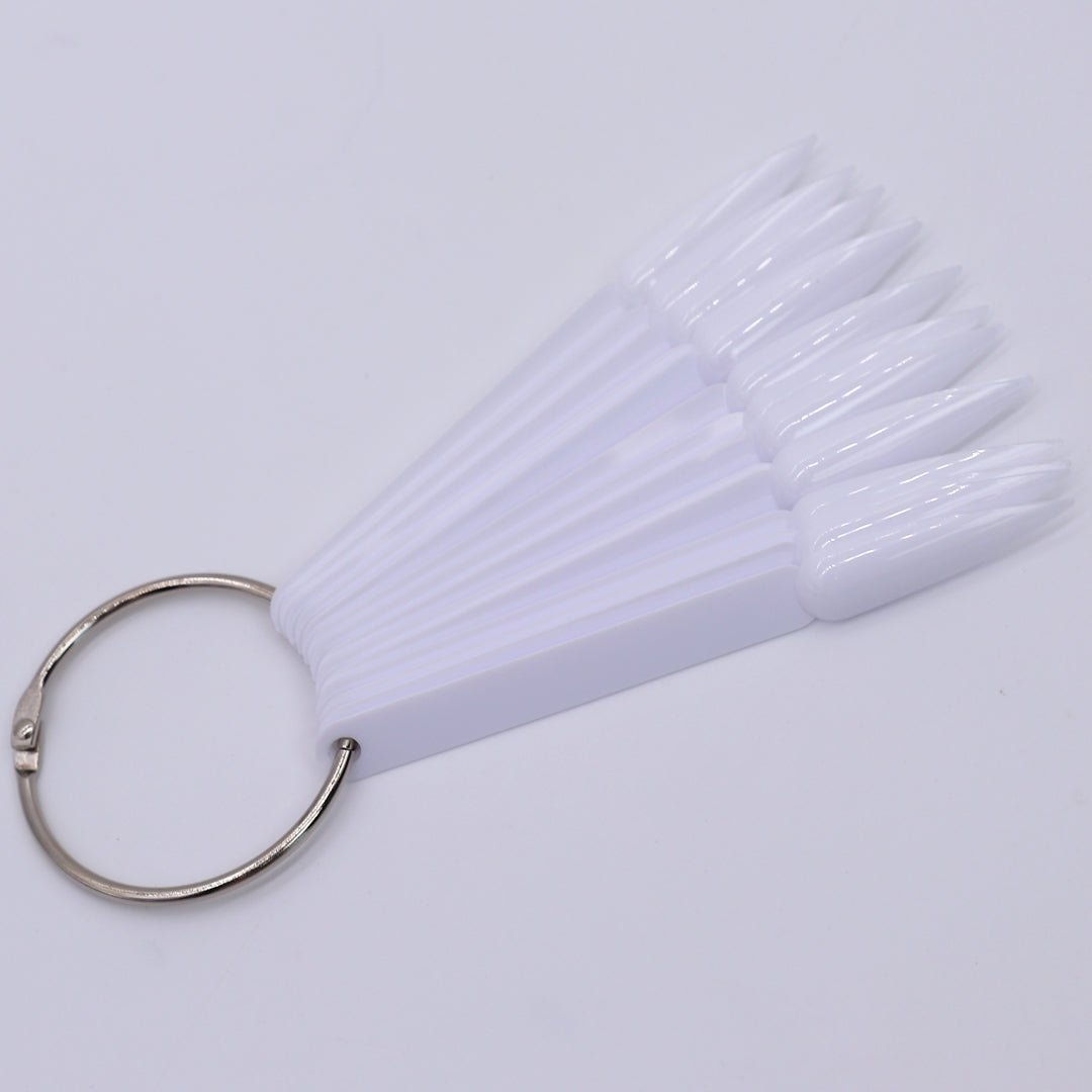 50pcs White Stiletto Swatch Sticks