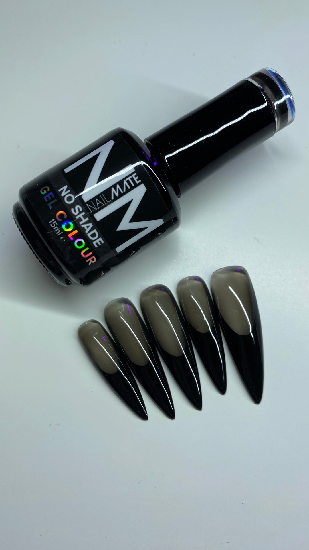 Nail Mate 'No Shade' Black Glass Gel Polish 15ml