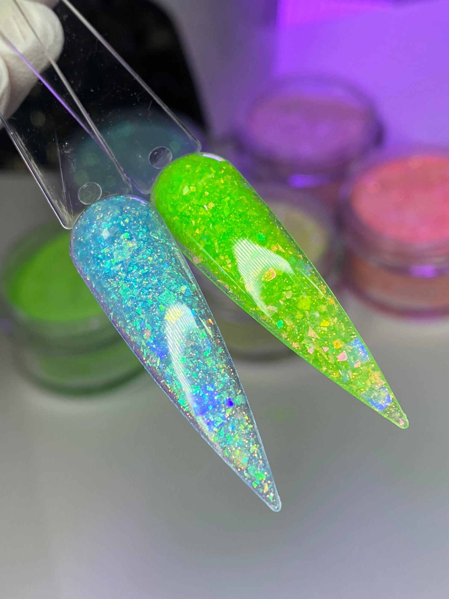 Nail Mate Prismatic Glow in the Dark Acrylic Collection