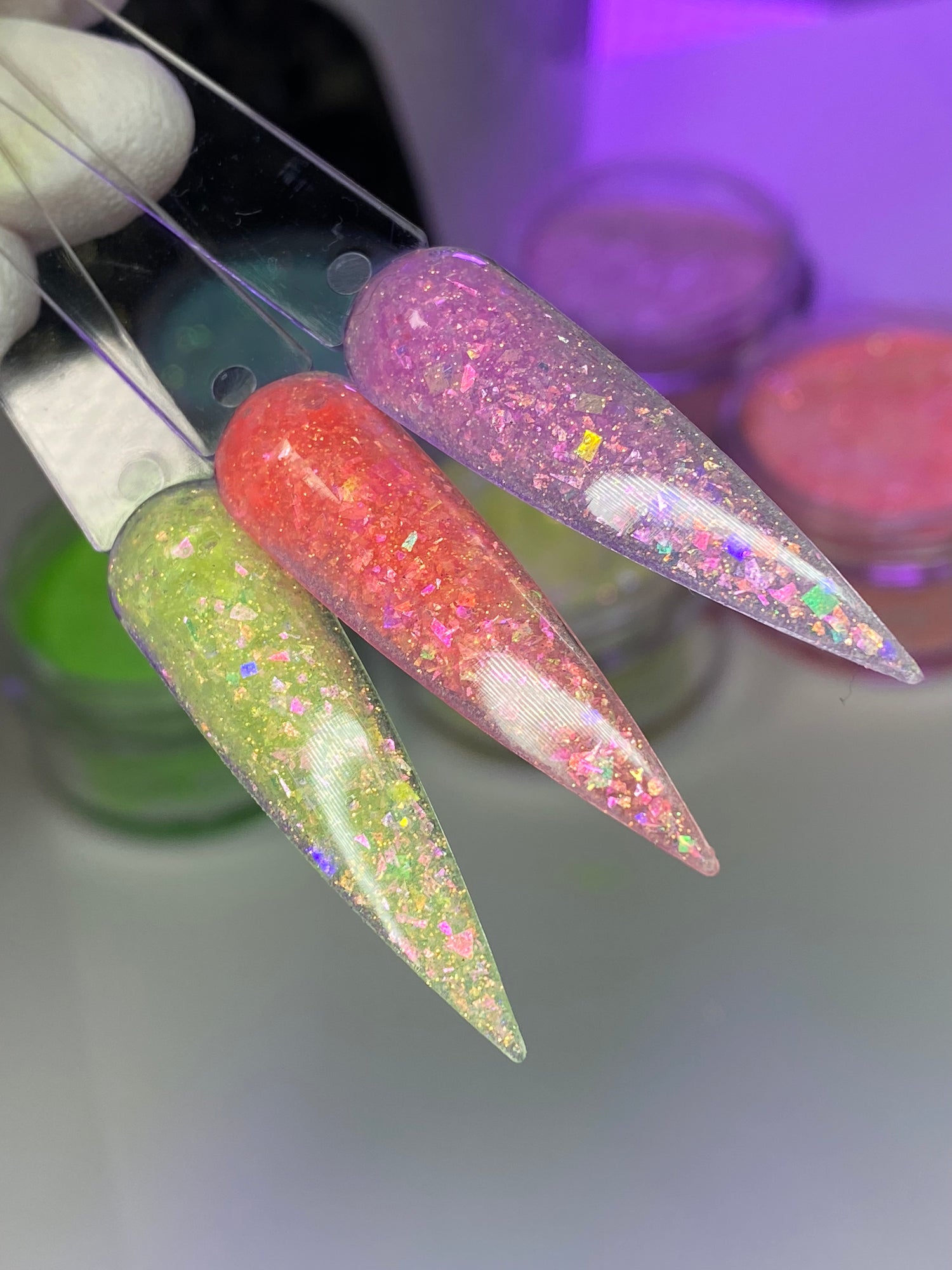 Nail Mate Prismatic Glow in the Dark Acrylic Collection