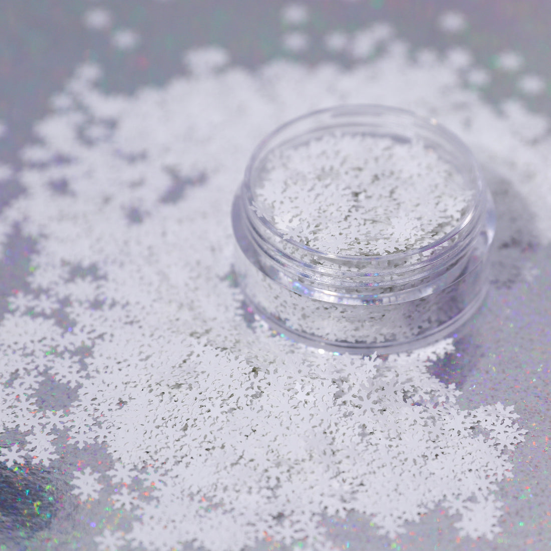 White Snowflake Shape Nail Glitter 5g