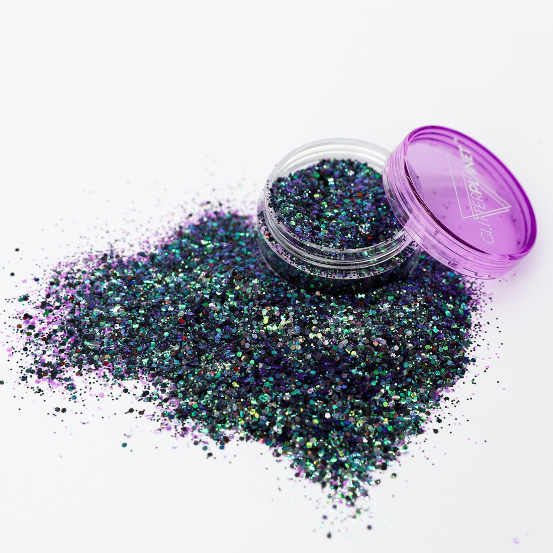 Astroid Black Purple Holographic Nail Glitter