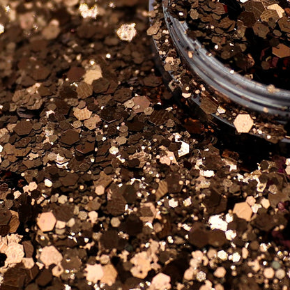 Autumn Spice Bronze Chunky Nail Glitter