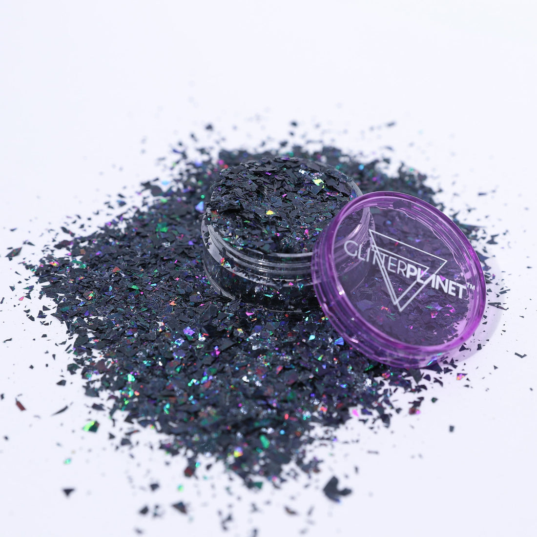 Black Holographic Shards Nail Glitter 5g