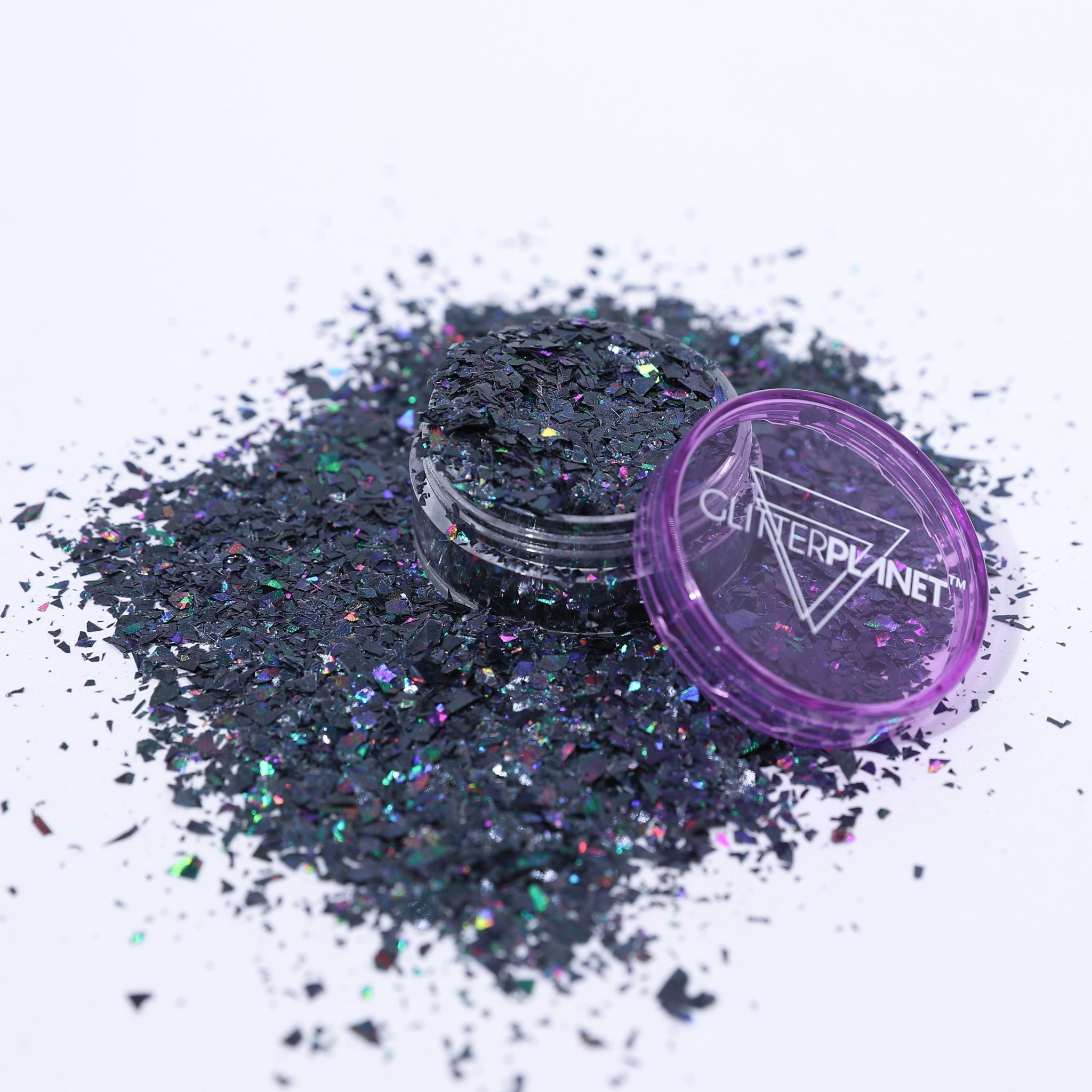 Black Holographic Shards Nail Glitter 5g