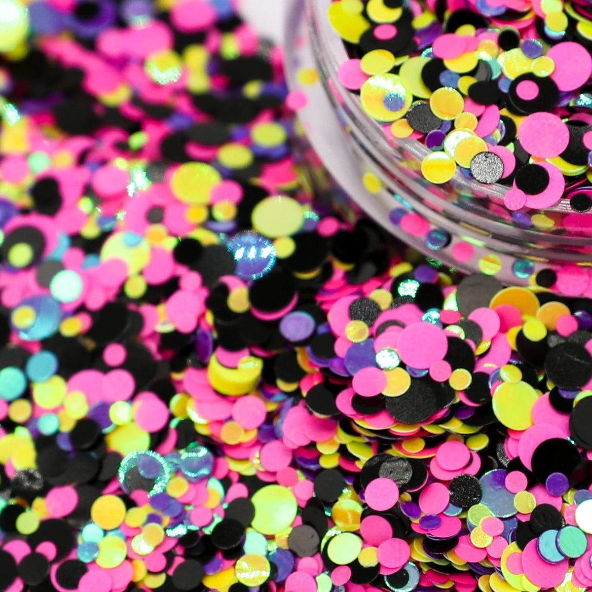 Boss Babe Multicolour Pink Dots Nail Glitter