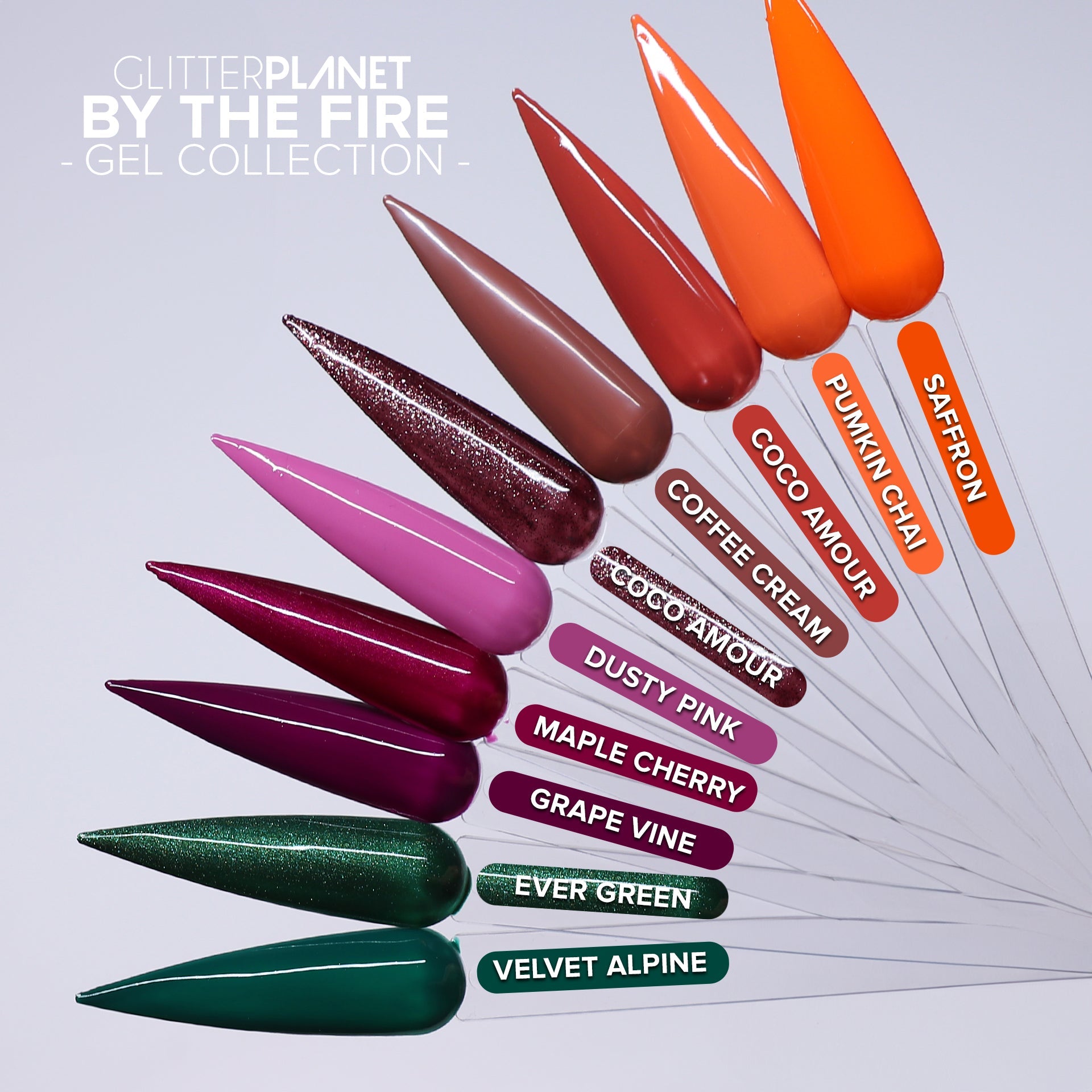 By The Fire – 10 Piece Autumn Gel Polish Collection