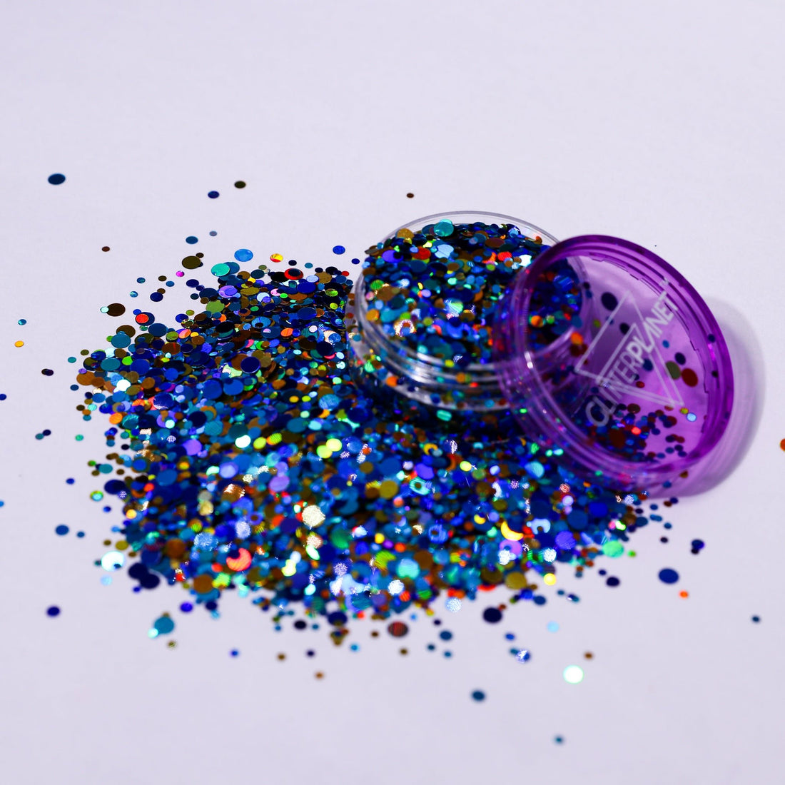 Celebrations Blue and Gold Holographic Nail Glitter