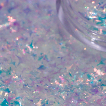 Clear Iridescent Lens Flare - Blue Nail Glitter