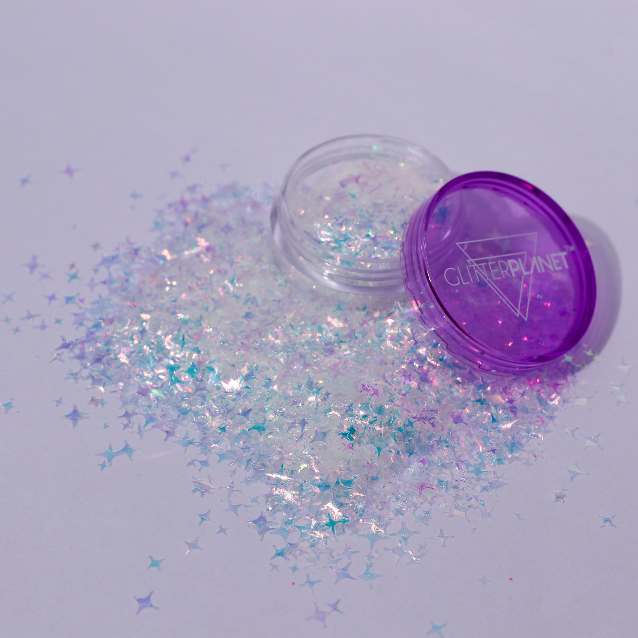 Clear Iridescent Lens Flare - Blue Nail Glitter