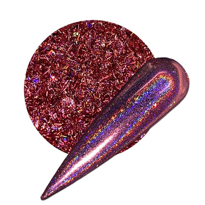 Cosmic Pink Holographic Nail Art Pigment Flakes