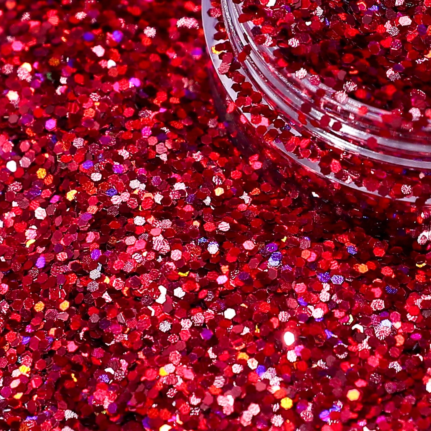 Dazzle Red Nail Glitter 5g