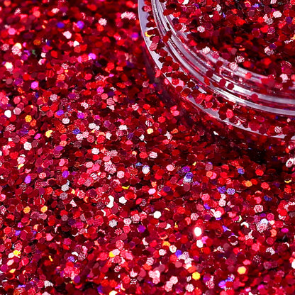 Dazzle Red Nail Glitter 5g