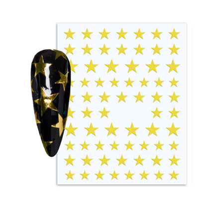 Dazzling Chunky Stars Chic Nail Art Sticker / Metallic