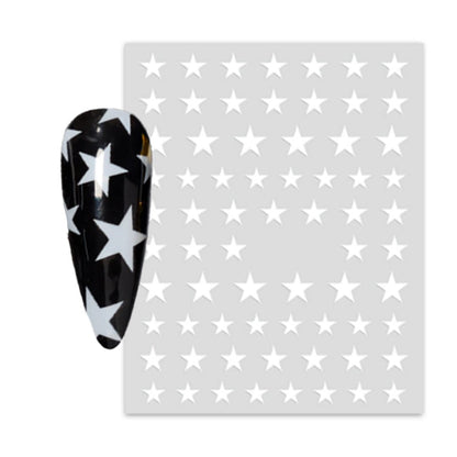 Dazzling Chunky Stars Chic Nail Art Sticker / Metallic