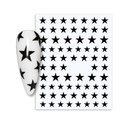 Dazzling Chunky Stars Chic Nail Art Sticker / Metallic