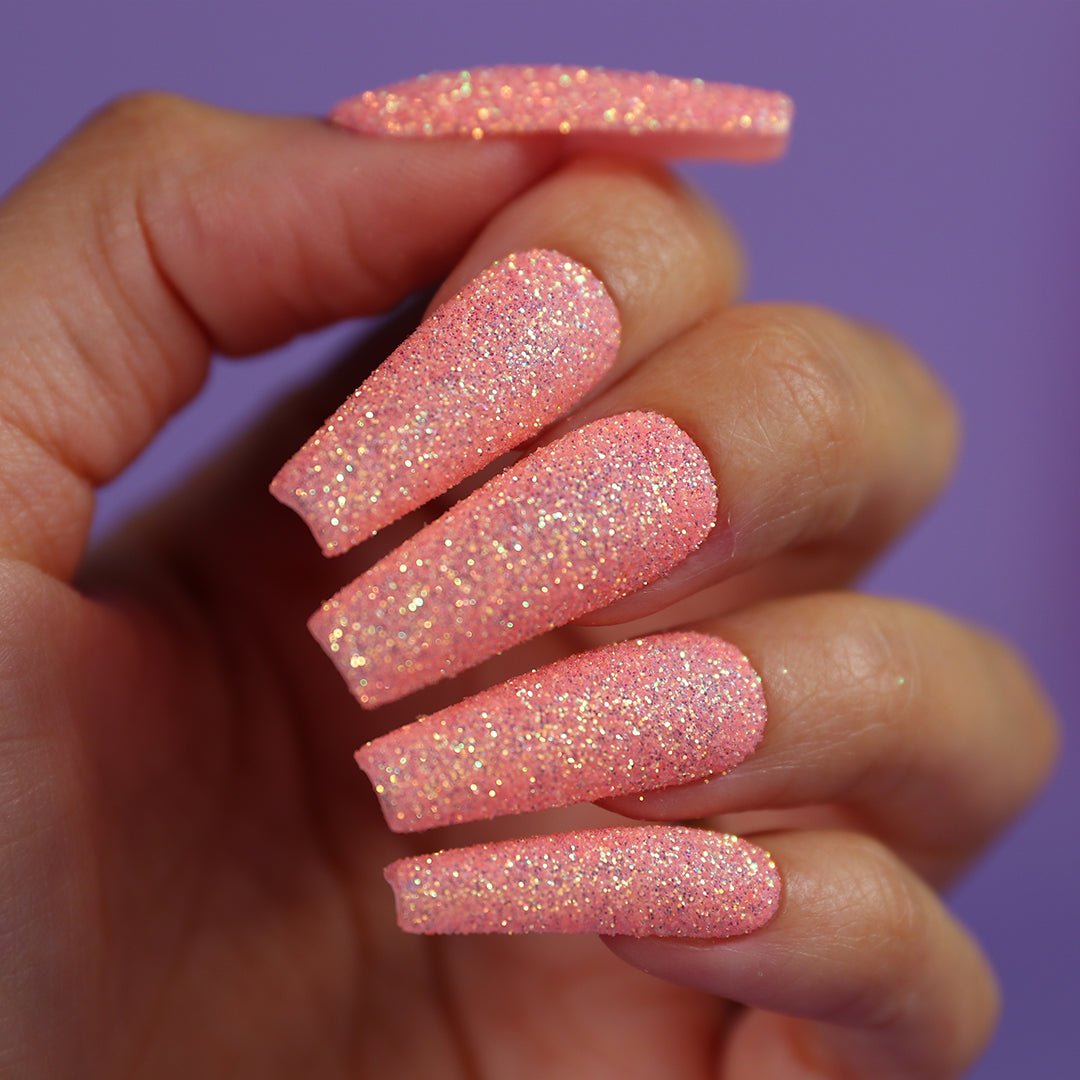 Desert Coral Peach Iridescent Glitter