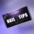 Nail mate nail tips packaging on a purple gradient background