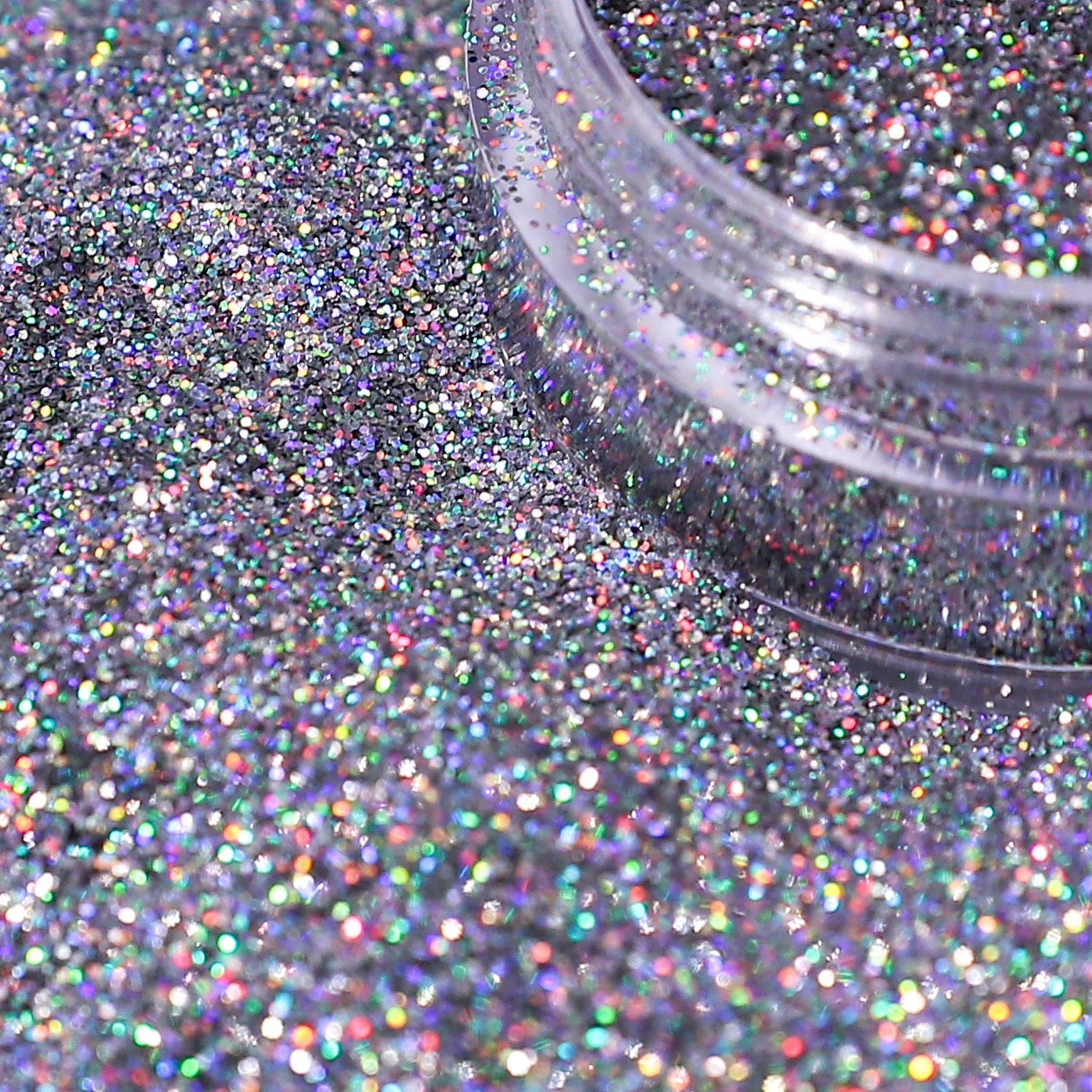 Fine Holographic Silver Nail Glitter 5g