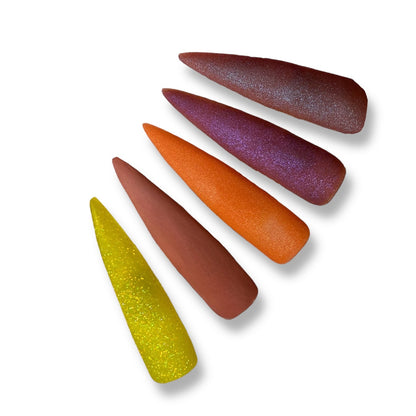 Forest Floor Autumn Colour Acrylic Powder Set 5pcs