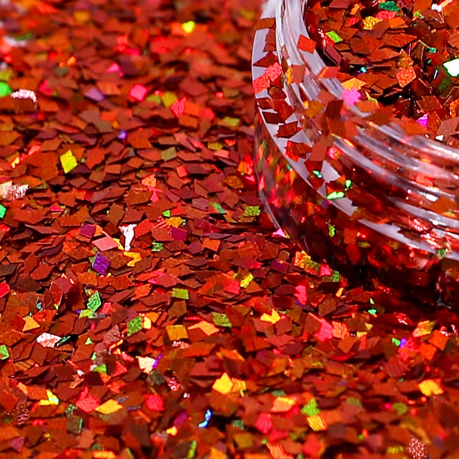 Glitter Planet Burnt Orange Holographic Diamond - 1mm