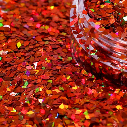 Glitter Planet Burnt Orange Holographic Diamond - 1mm