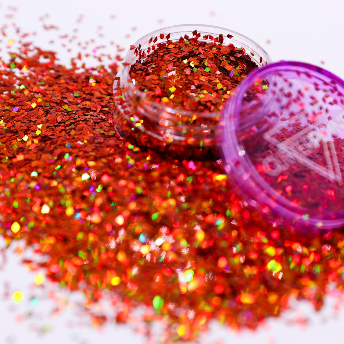 Glitter Planet Burnt Orange Holographic Diamond - 1mm