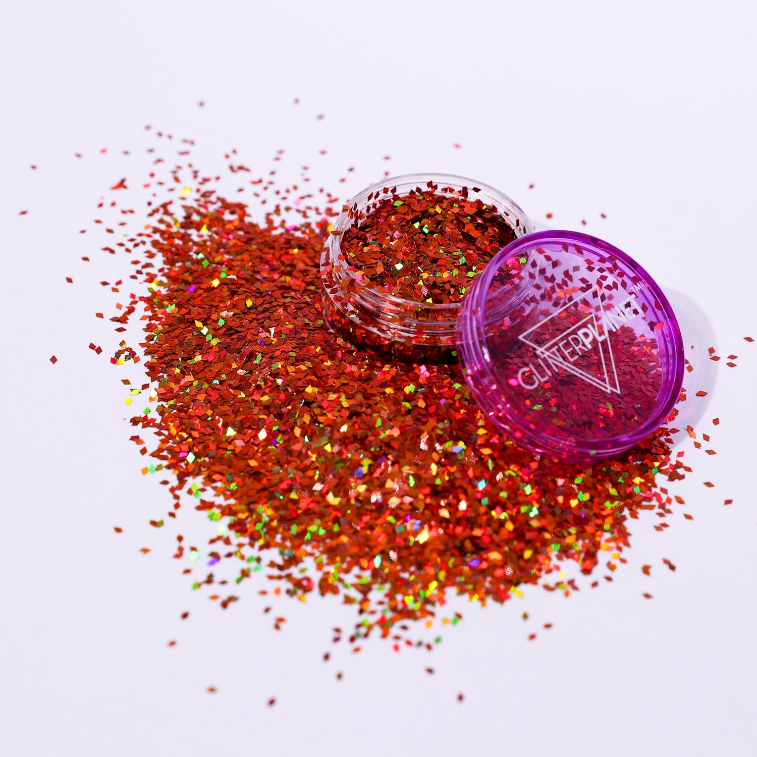 Glitter Planet Burnt Orange Holographic Diamond - 1mm