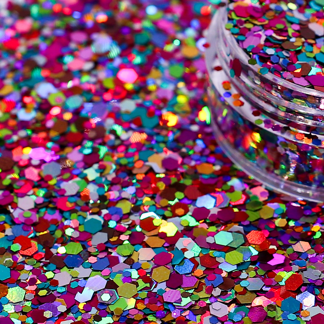 Carnival Multi colour Holographic Chunky Nail Glitter 5g