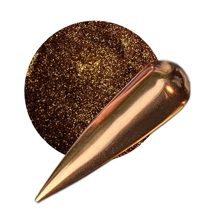 Glitter Planet Copper Chrome Nail Art Pigment