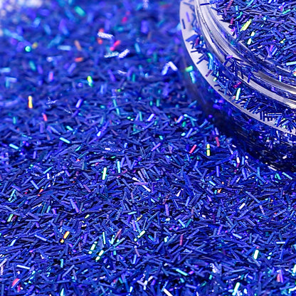 Loose Nail Glitter | Blue Holographic Tinsel