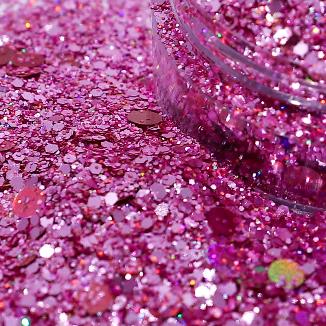 Laser lights Pink Holographic Nail Glitter 5g