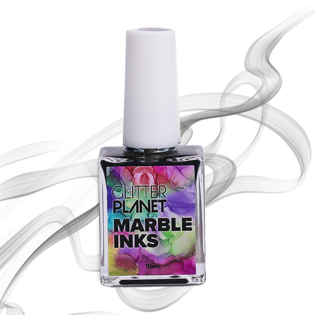 Glitter Planet Marble Art Ink - Grey