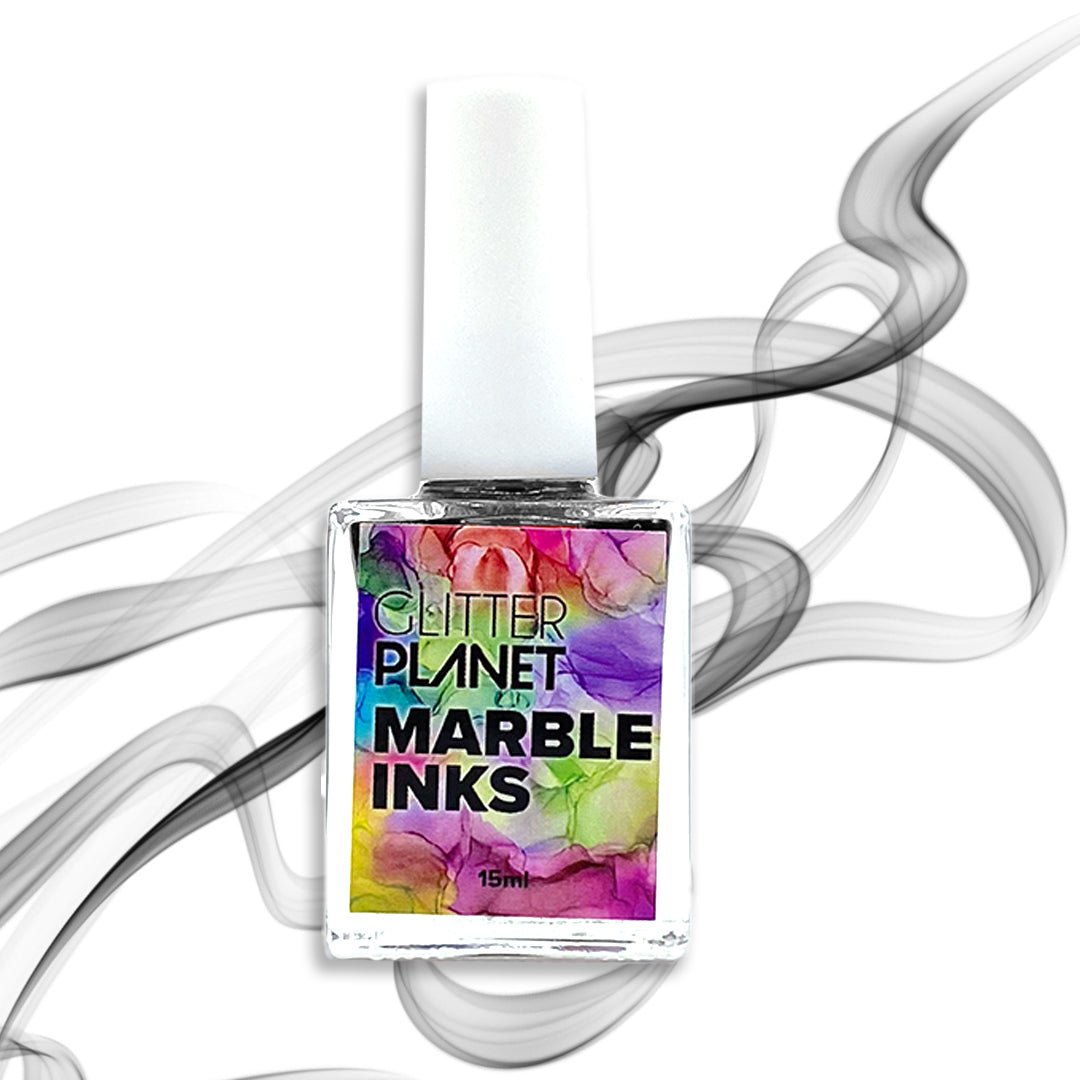 Glitter Planet Marble Art Ink - Jet Black