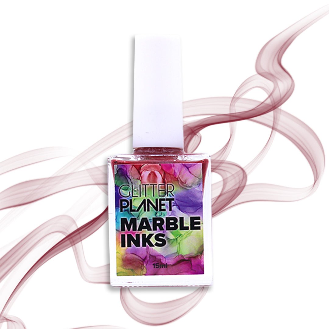 Glitter Planet Marble Art Ink - Merlot