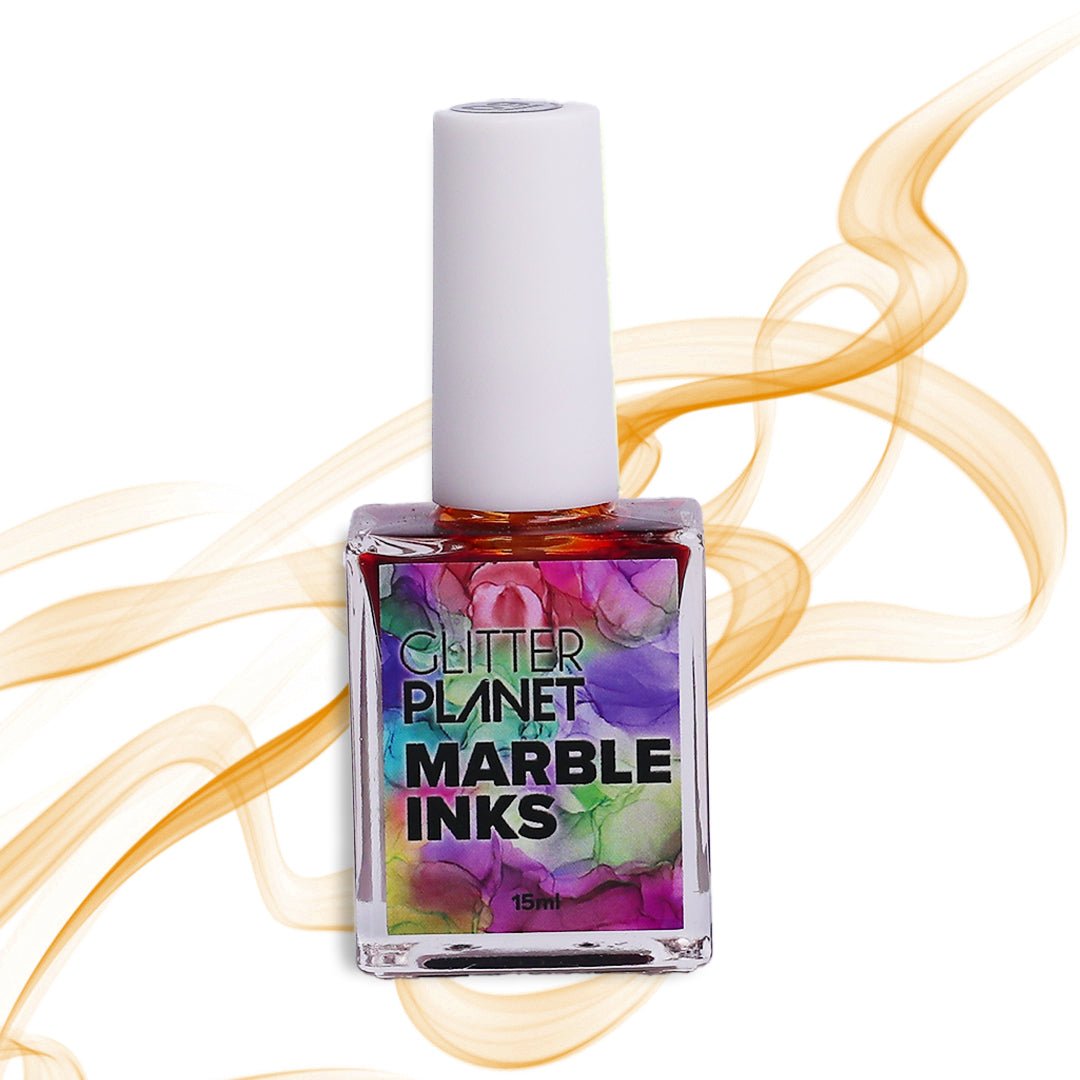 Glitter Planet Marble Art Ink - Orange