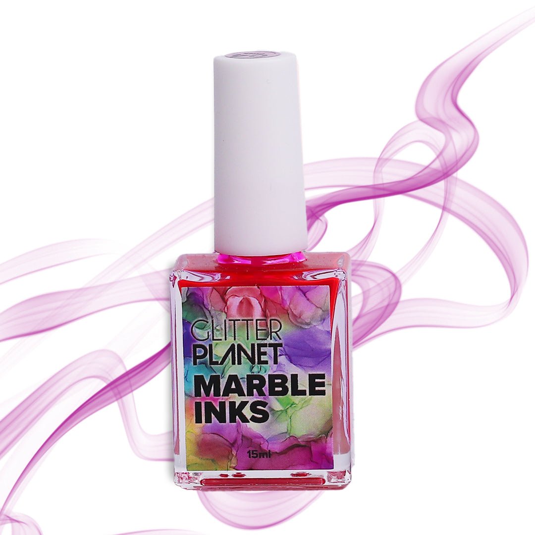 Glitter Planet Marble Art Ink - Pink