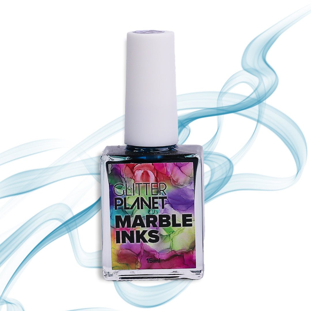 Glitter Planet Marble Art Ink - Teal