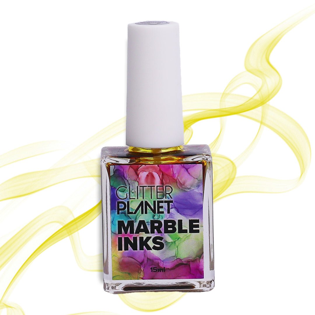 Glitter Planet Marble Art Ink - Yellow