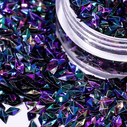 Oil Slick diamond glitter close up image | Glitter Planet