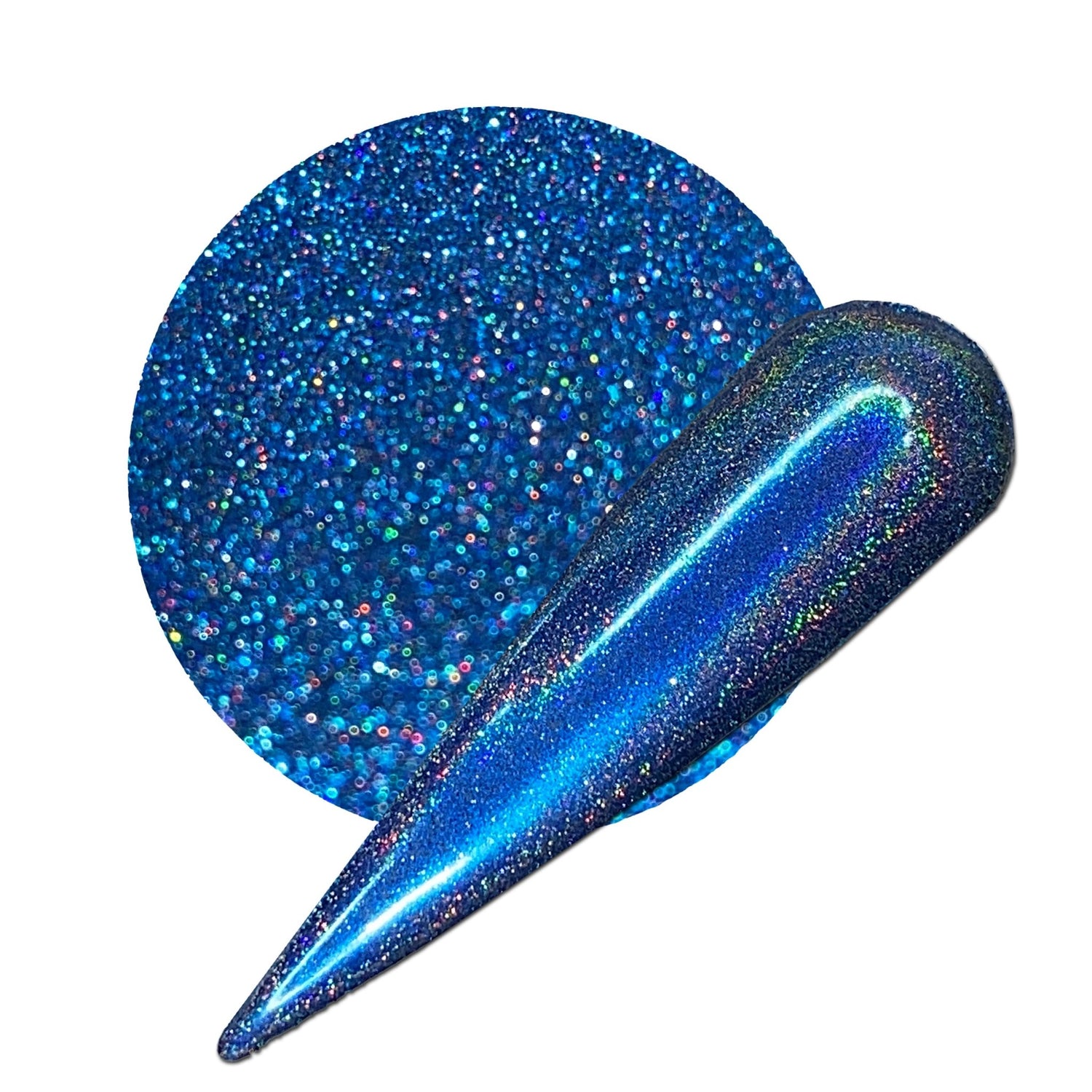 Glitter Planet Platinum BLUE Holographic Chrome Nail Art Pigment