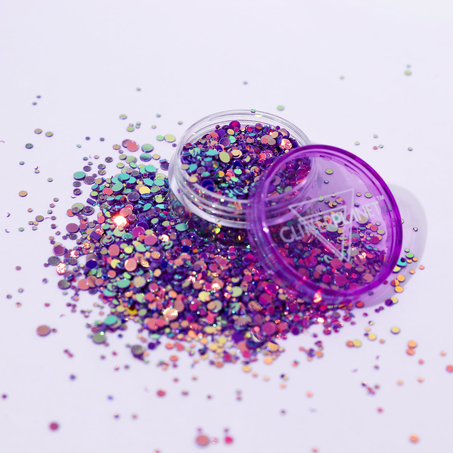 Loose Nail Glitter | Iridescent Purple Dots