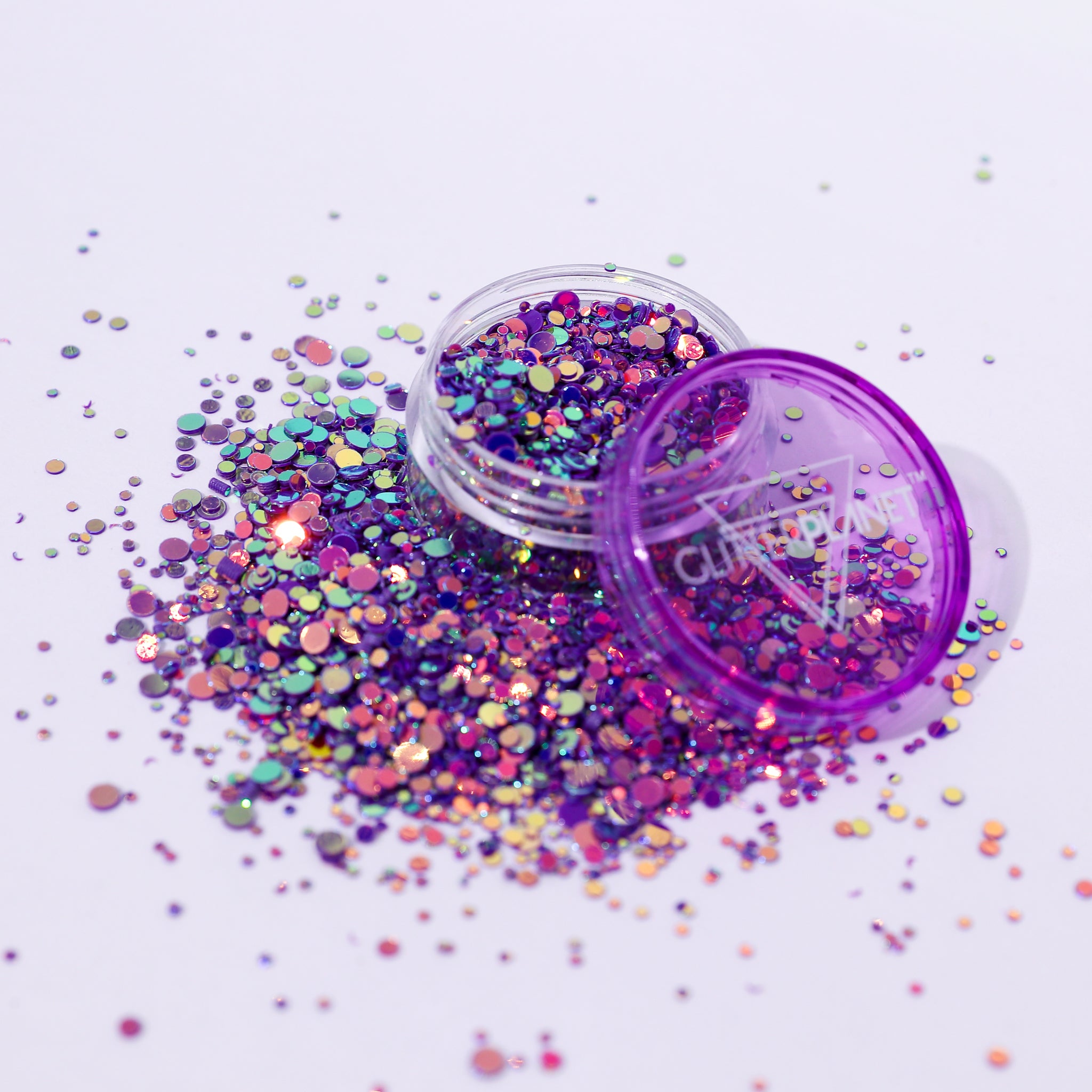 Loose Nail Glitter | Iridescent Purple Dots