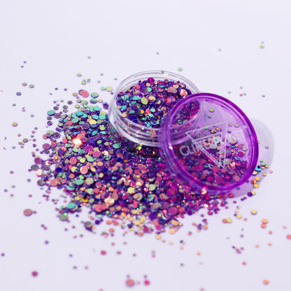 Loose Nail Glitter | Iridescent Purple Dots